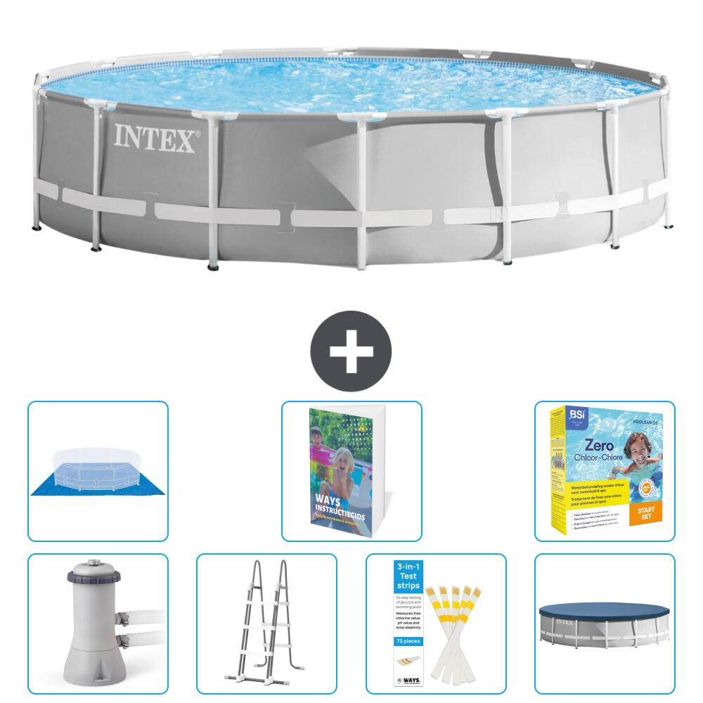 INTEX Basen Prism Frame Okrągły - 427x107 cm - 8-częściowy S546