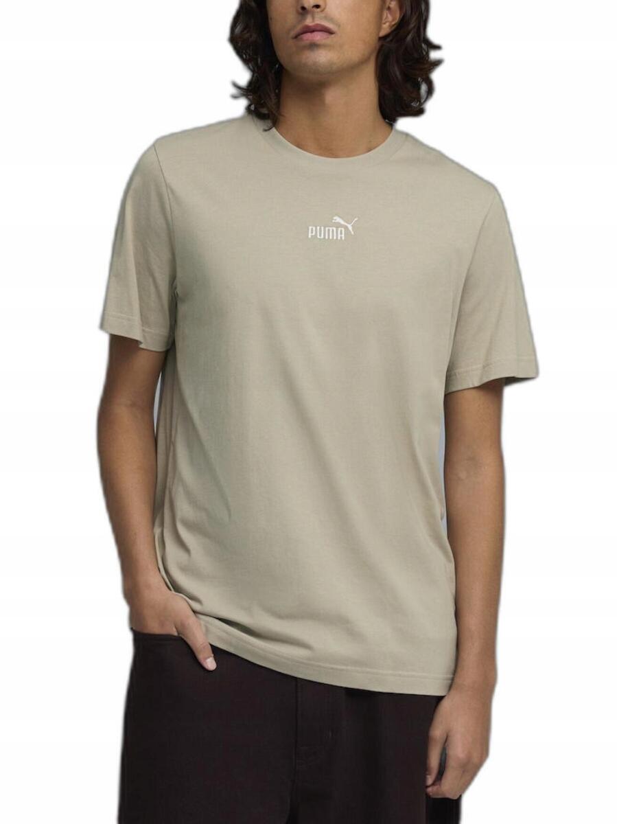 KOSZULKA męska PUMA ESSENTIALS SMALL 692912-61 t-shirt bawełna beżowa S