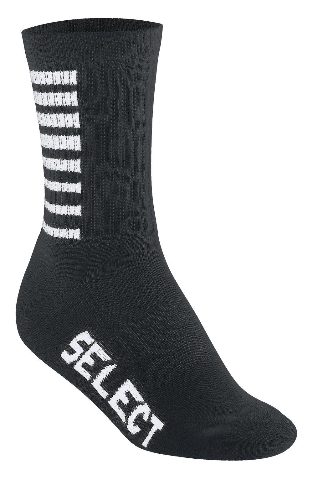 Skarpety piłkarskie treningowe męskie Select Striped czarne