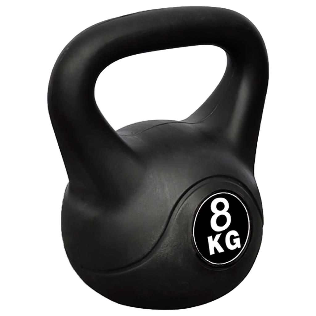 VidaXL Kettlebell 8 kg - beton z powłoką plastikową