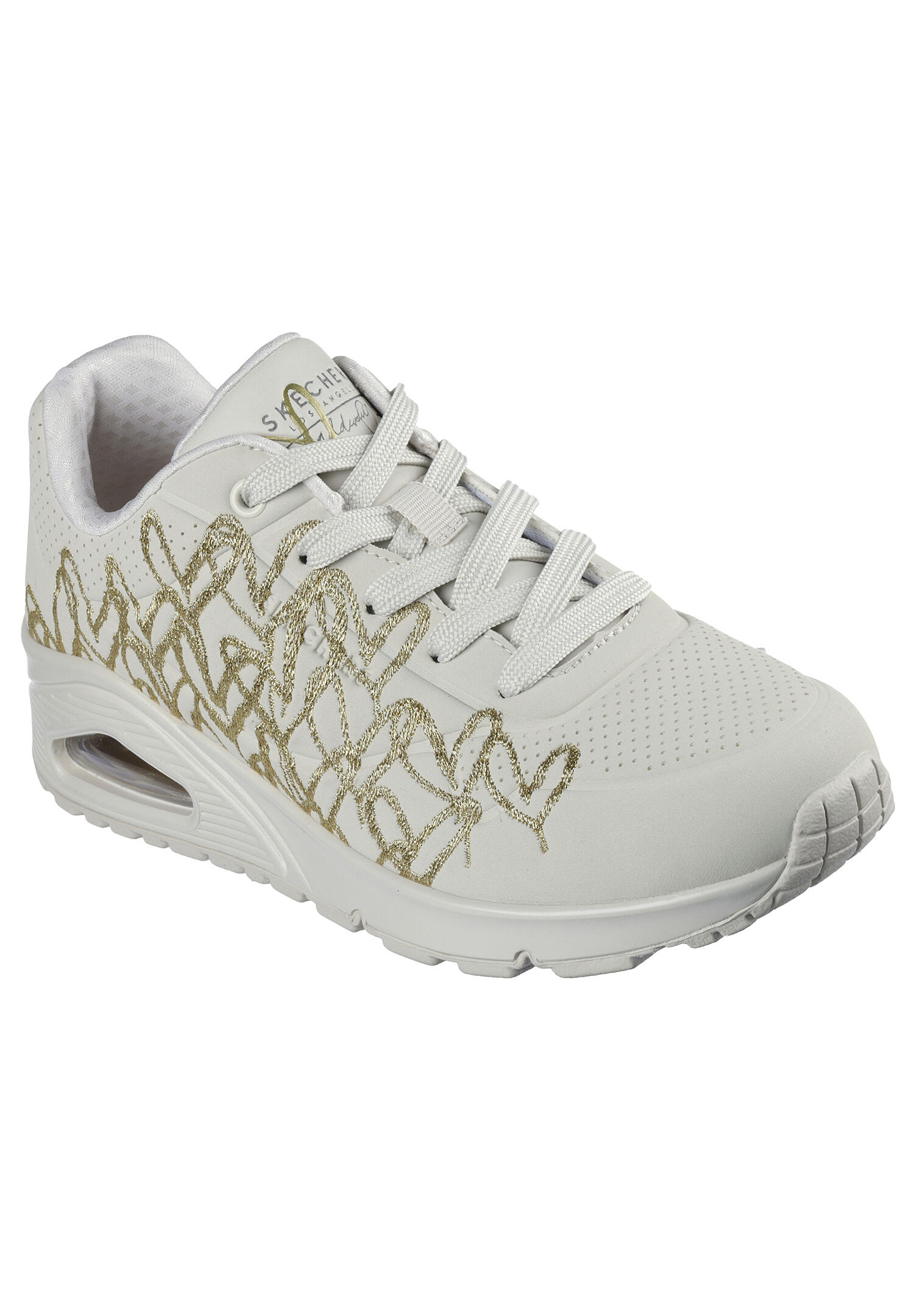 Buty SKECHERS UNO - GOLDEN HEART Biały