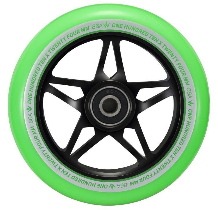 Koła do hulajnogi - S3 - 110 mm - Czarno-zielone - Blunt Scooters