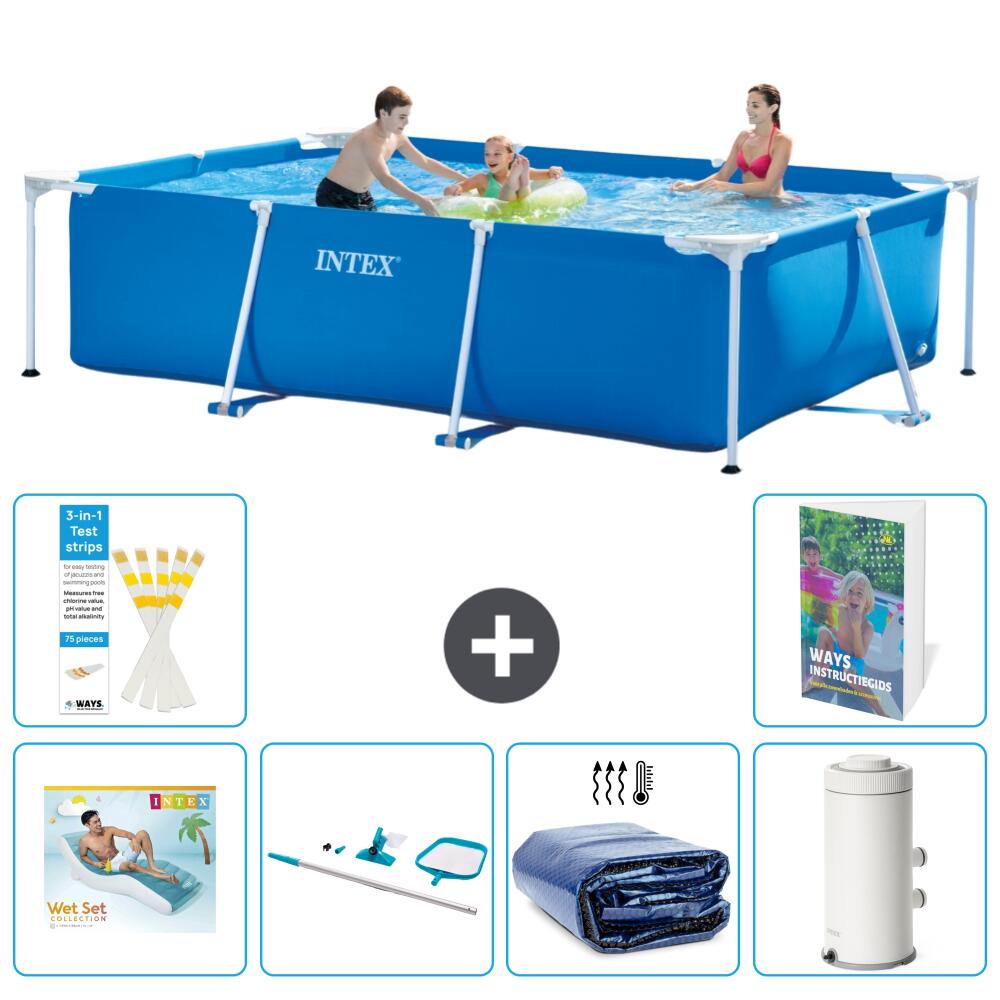 INTEX Basen ze stelażem Prostokątny - 300x200x75 cm - 7-częściowy S96