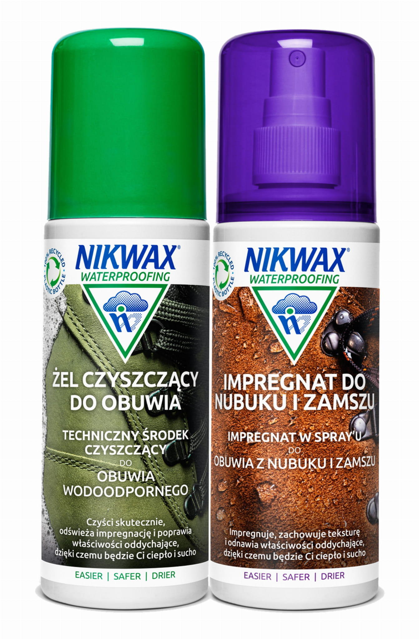 Zestaw do impregnacji i czyszczenia obuwia z nubuku i zamszu Nikwax 2 x 125 ml