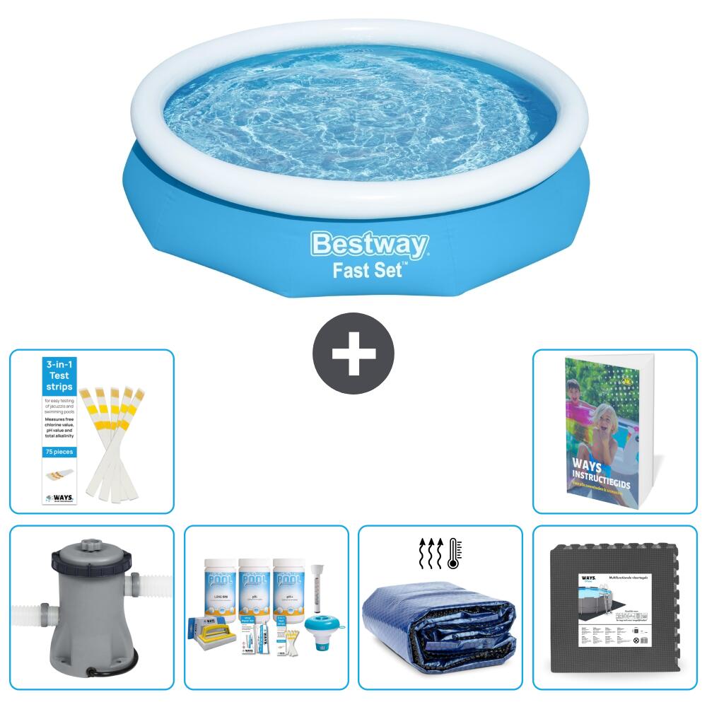BESTWAY Basen Fast Set Okrągły - 305x66 cm - 7-częściowy S233