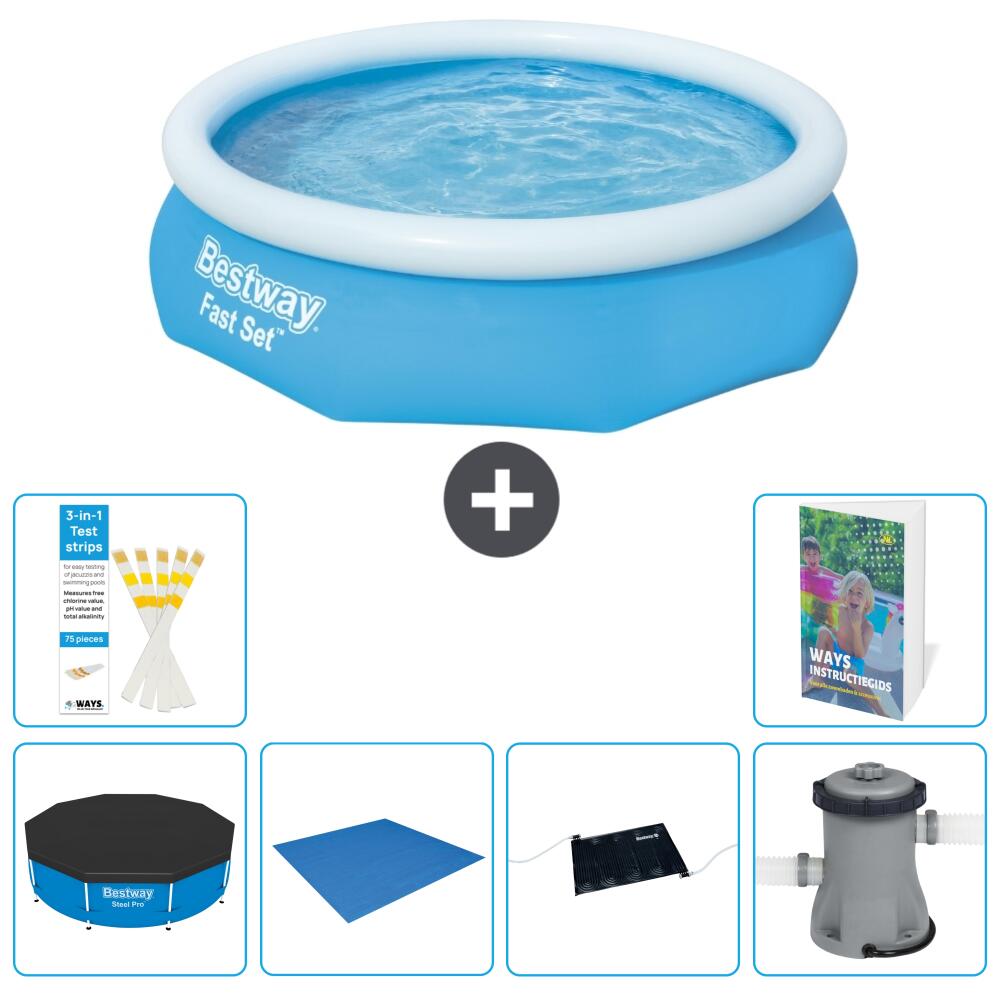 BESTWAY Basen Fast Set Okrągły - 305x76 cm - 7-częściowy S40