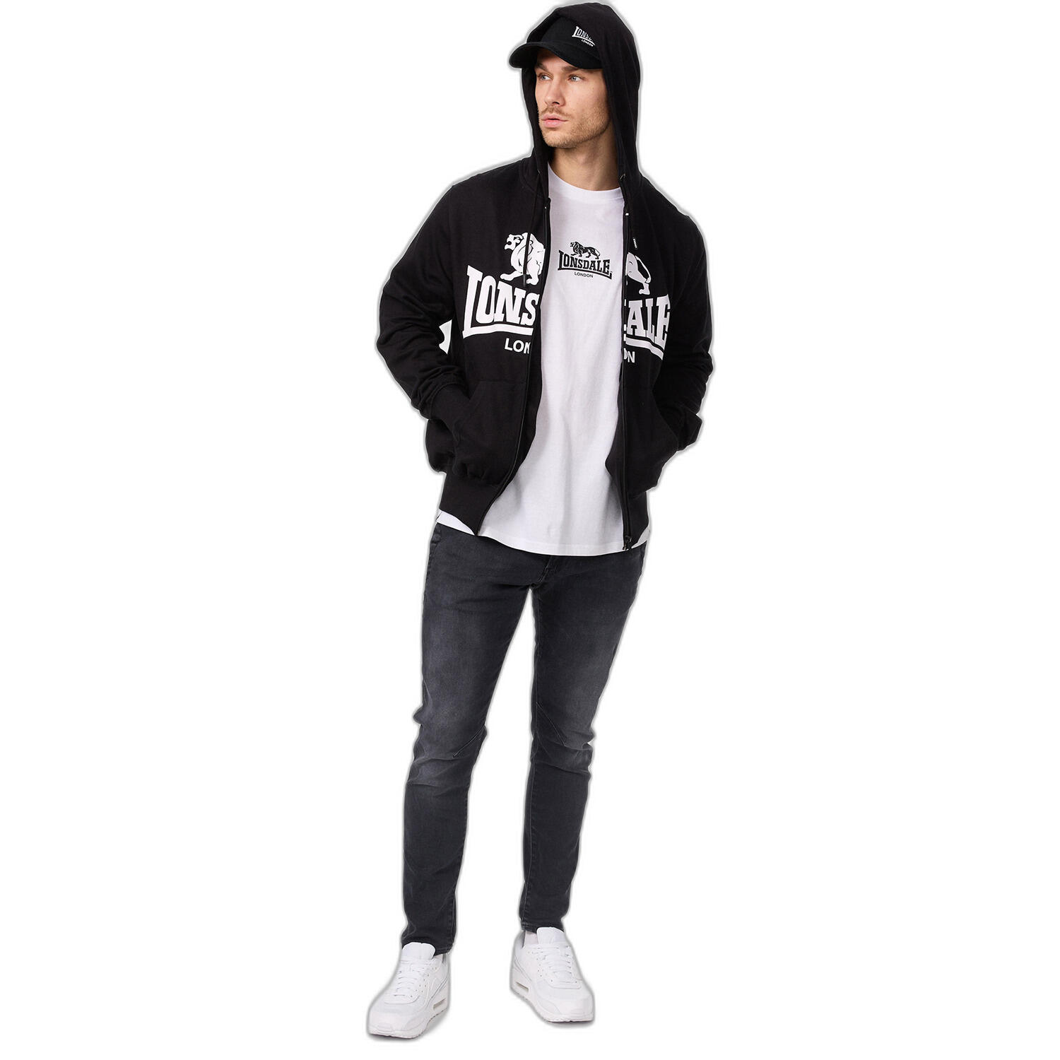 Bluza z kapturem i zamkiem błyskawicznym Lonsdale Krafty