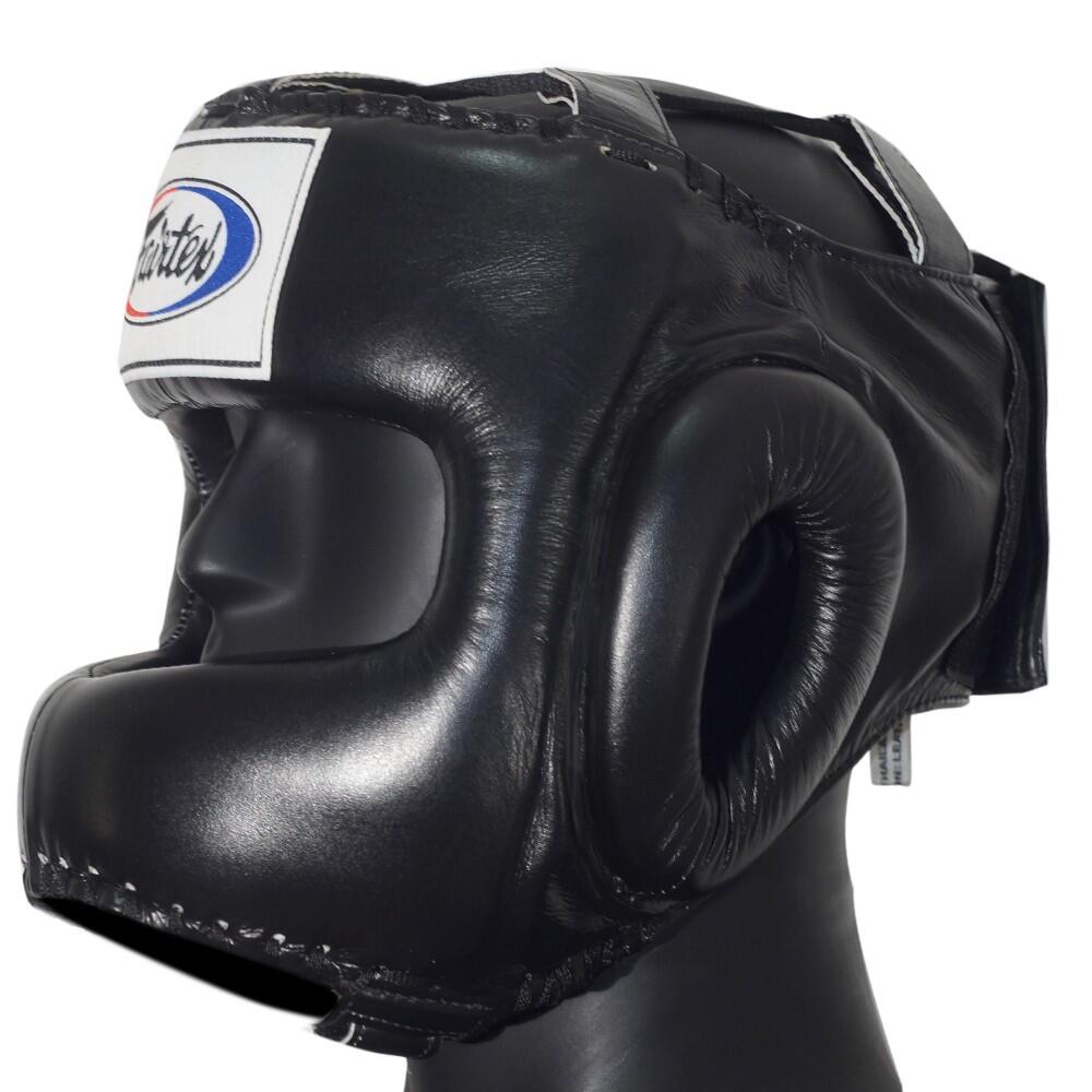 Kask Bokserski Fairtex HG4 z Ochroną Nosa Czarny L