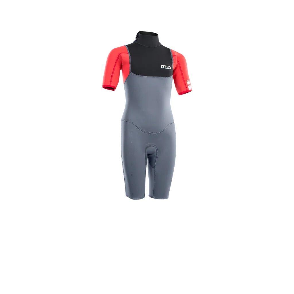 Pianka ION Capture 2/2 Shorty SS Back Zip Junior Steel Blue Red Black