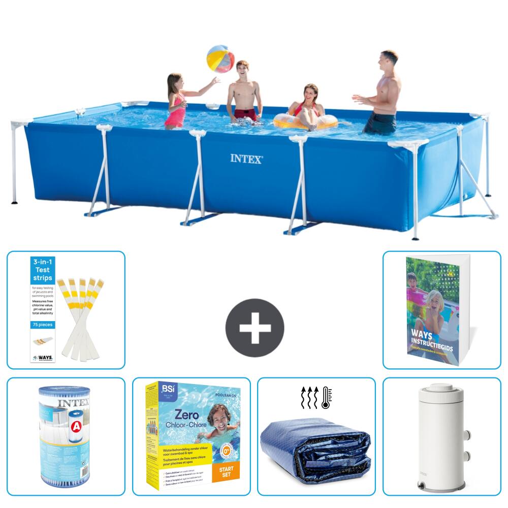 INTEX Basen ze stelażem Prostokątny - 450x220x84 cm - 7-częściowy S65