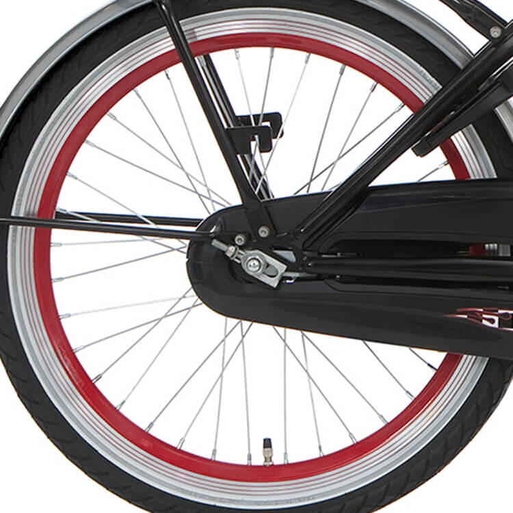 Koło tylne Alpina 20 inch J19SG czerwone ze standardową piastą hamulcową