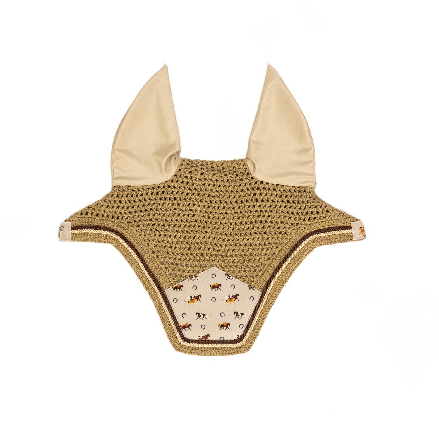Czapka przeciw insektom dla konia z weluru Kentucky Horsewear Fly Veil Wellingto