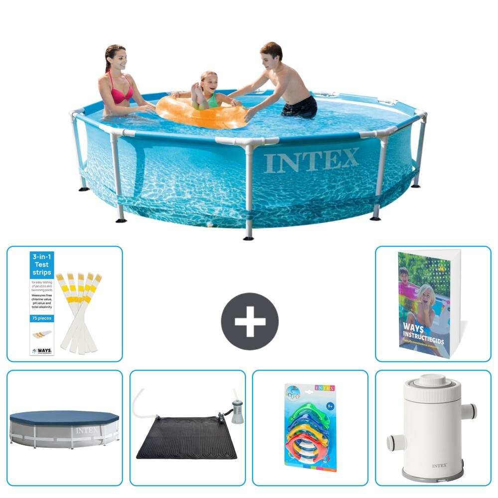INTEX Basen ze stelażem Okrągły - 305x76 cm - 7-częściowy S118
