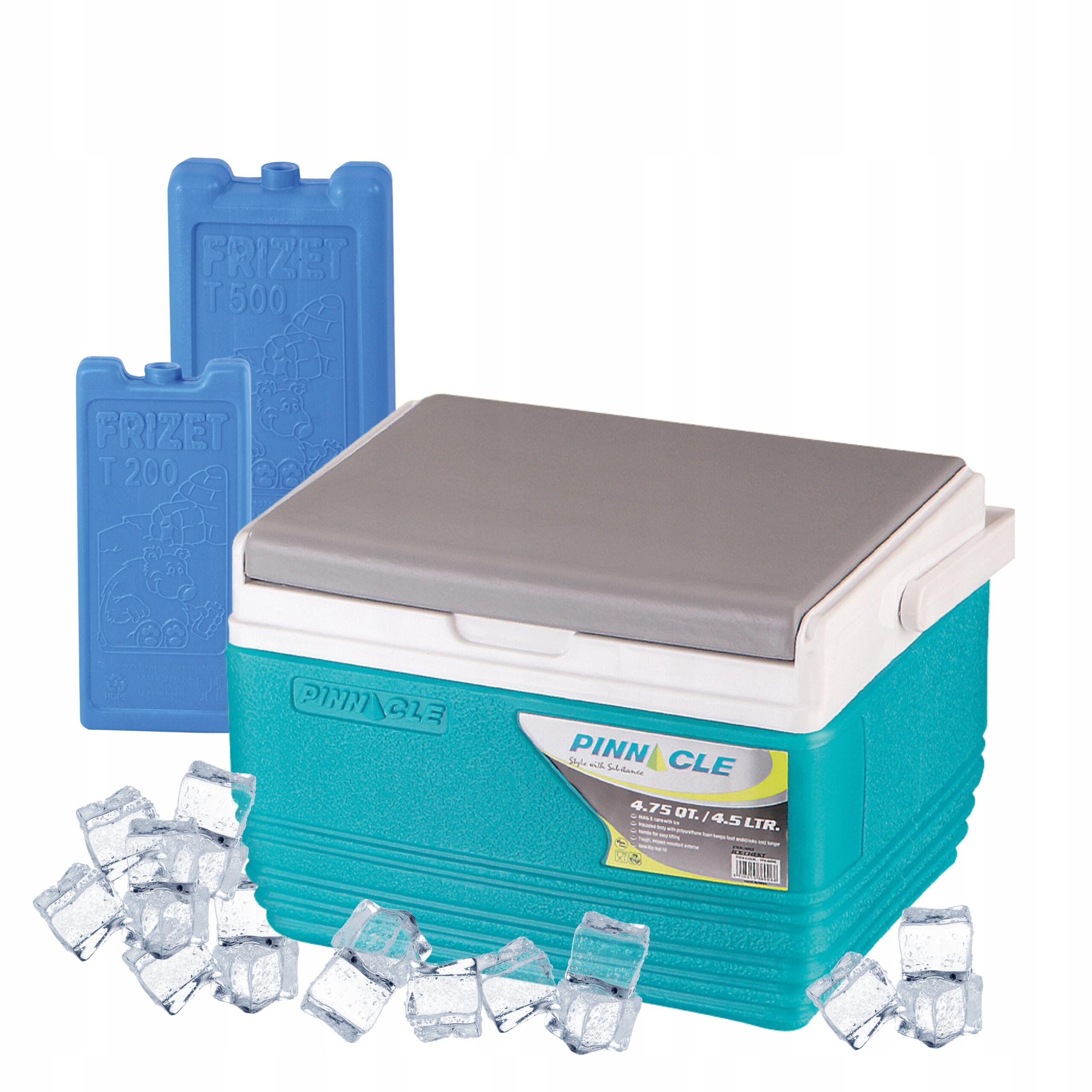 Lodówka Turystyczna na wkłady 4 5L Pinnacle TPX 6006 turkusowa + 2 wkłady