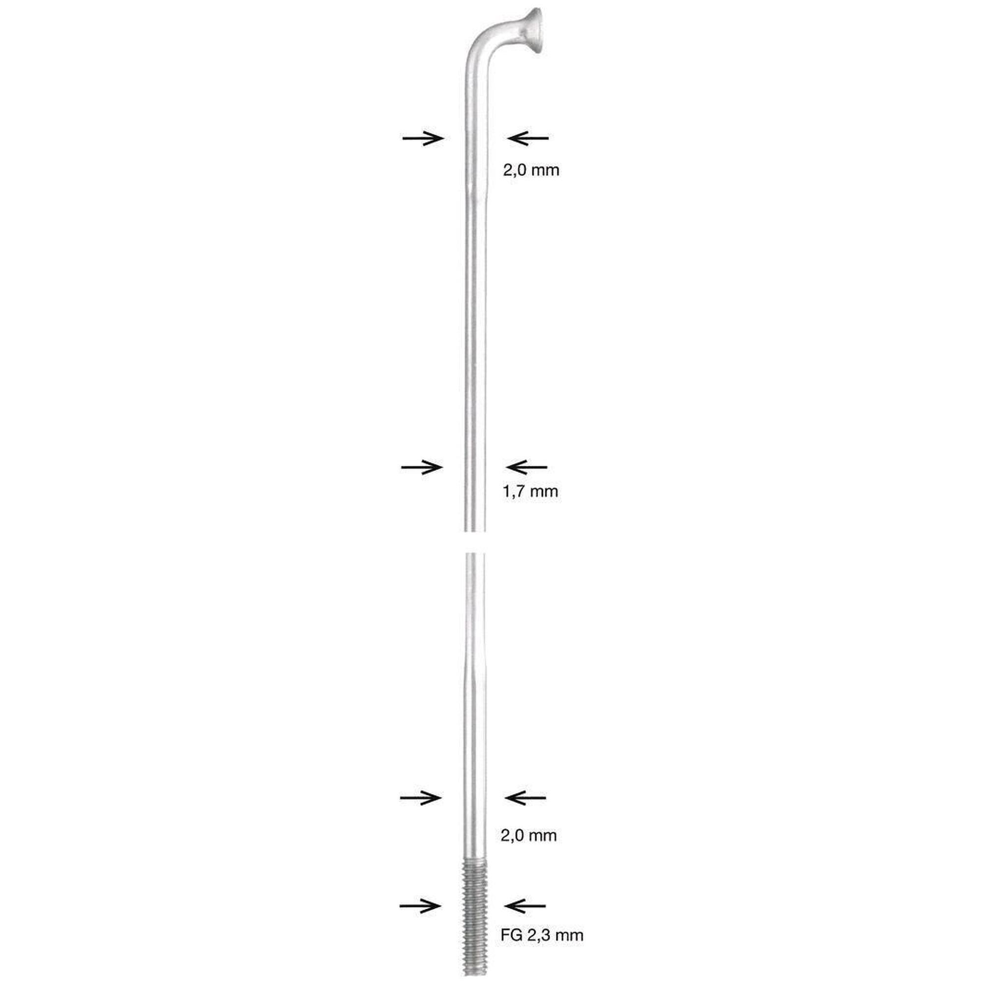 Alpina Stalowe Szprychy 250mm do Rowerów Miejskich