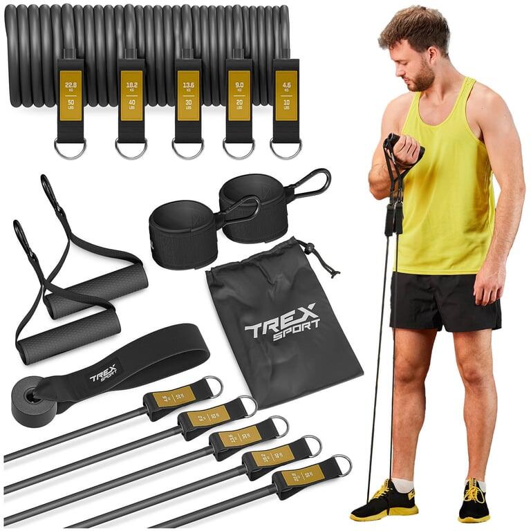 Zestaw ekspanderów Trex Sport 5 szt. z akcesoriami, opór 4,6–22,8 kg