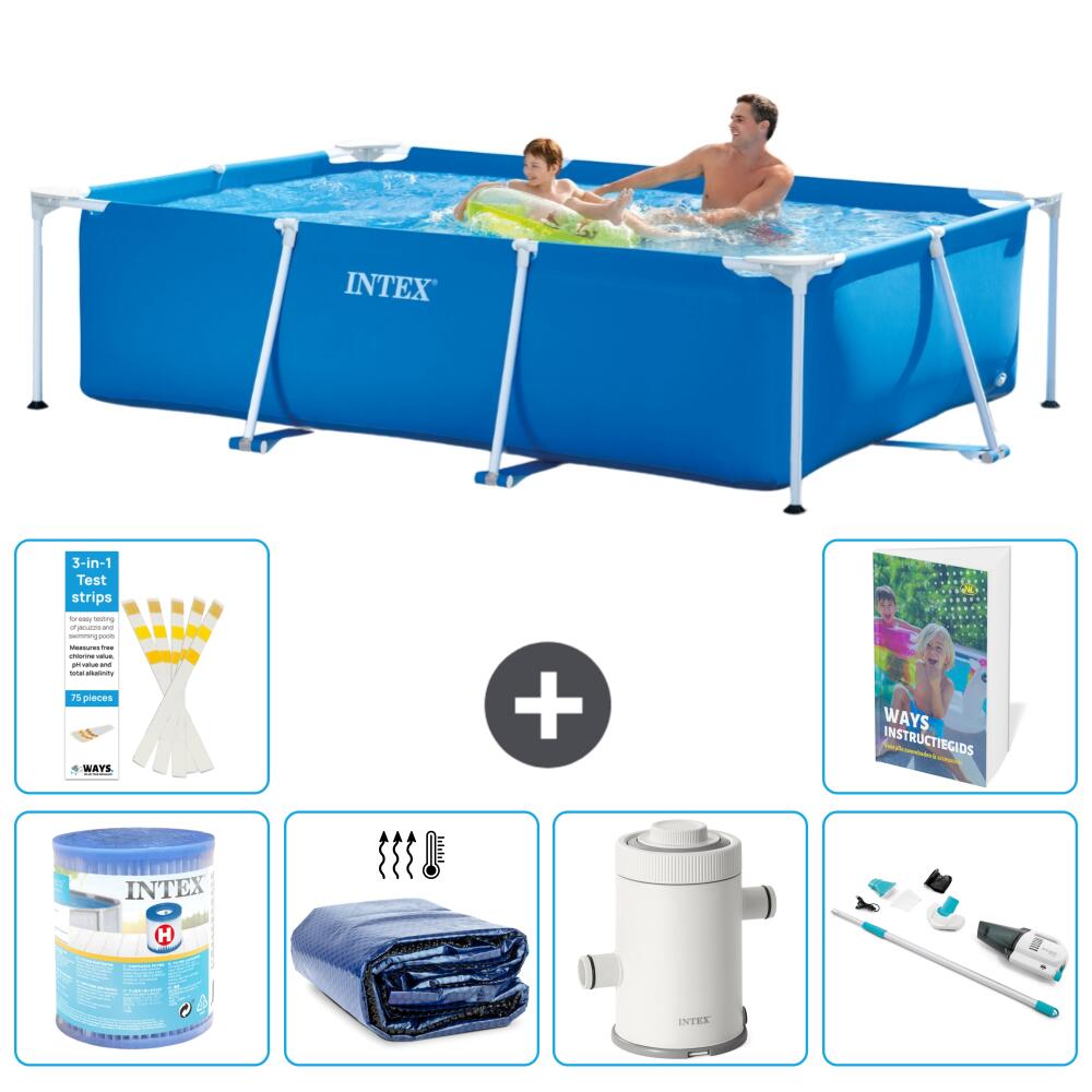 INTEX Basen ze stelażem Prostokątny - 260x160x65 cm - 7-częściowy S120