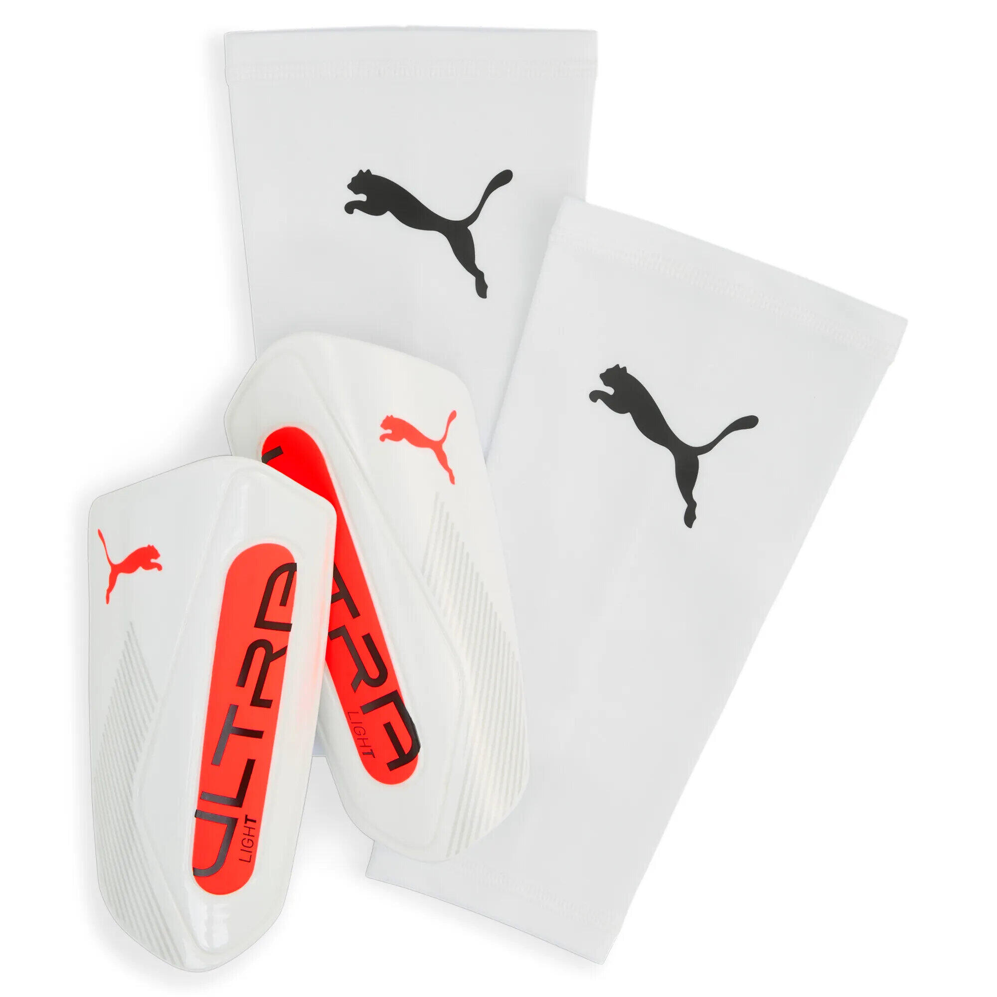 Ochraniacze na golenie PUMA Ultra Light Sleeve puma white/glowing red