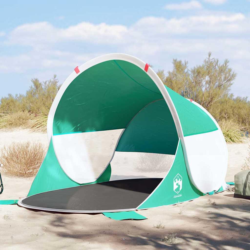VidaXL namiot plażowy pop-up wodoodporny morski zielony