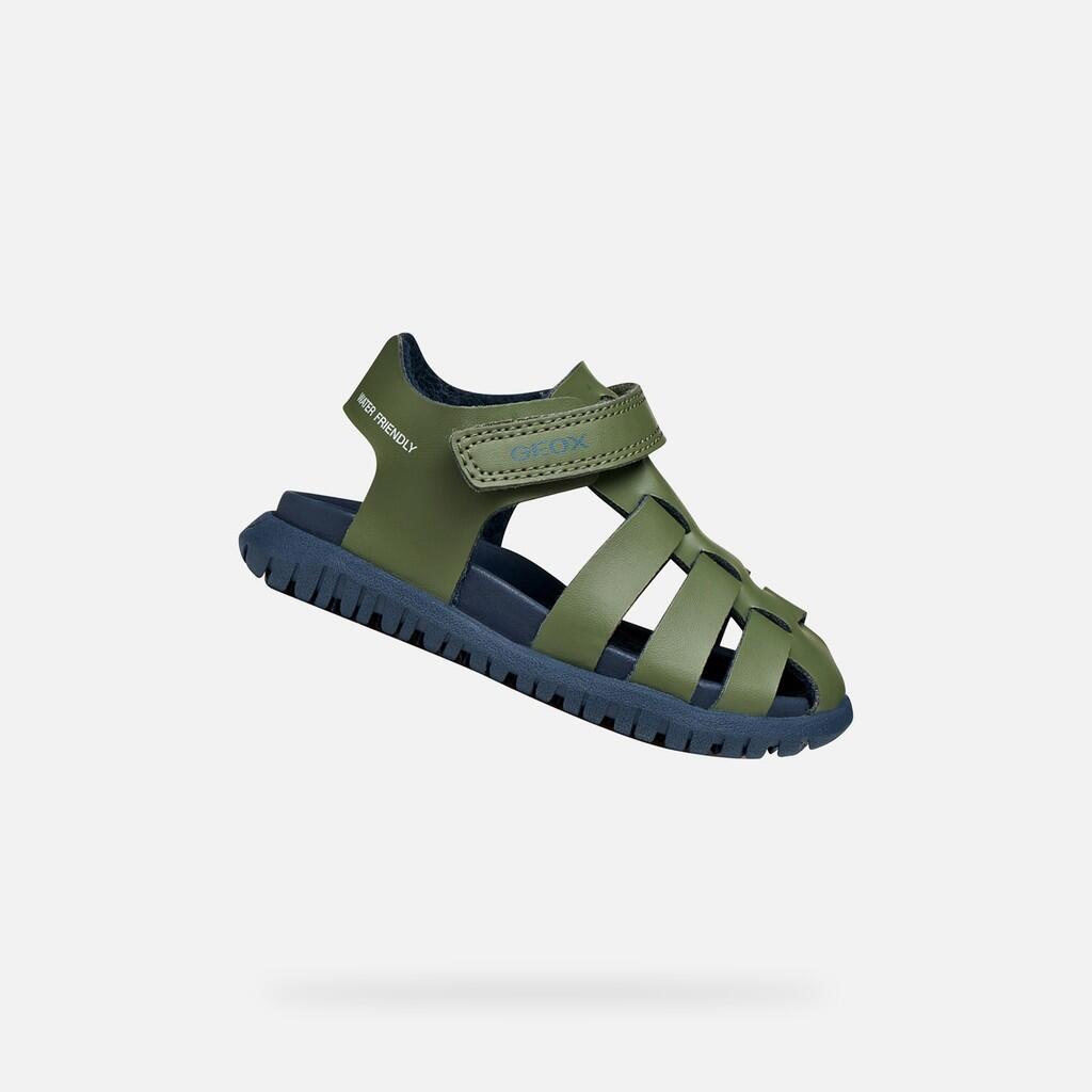 Sandały GEOX B SANDAL FUSBETTO BO Zielony