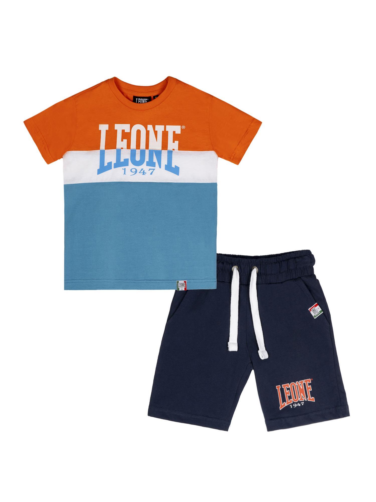 Komplet chłopięcy Leone 1947 Apparel New Basic koszulka i szorty z bawełny