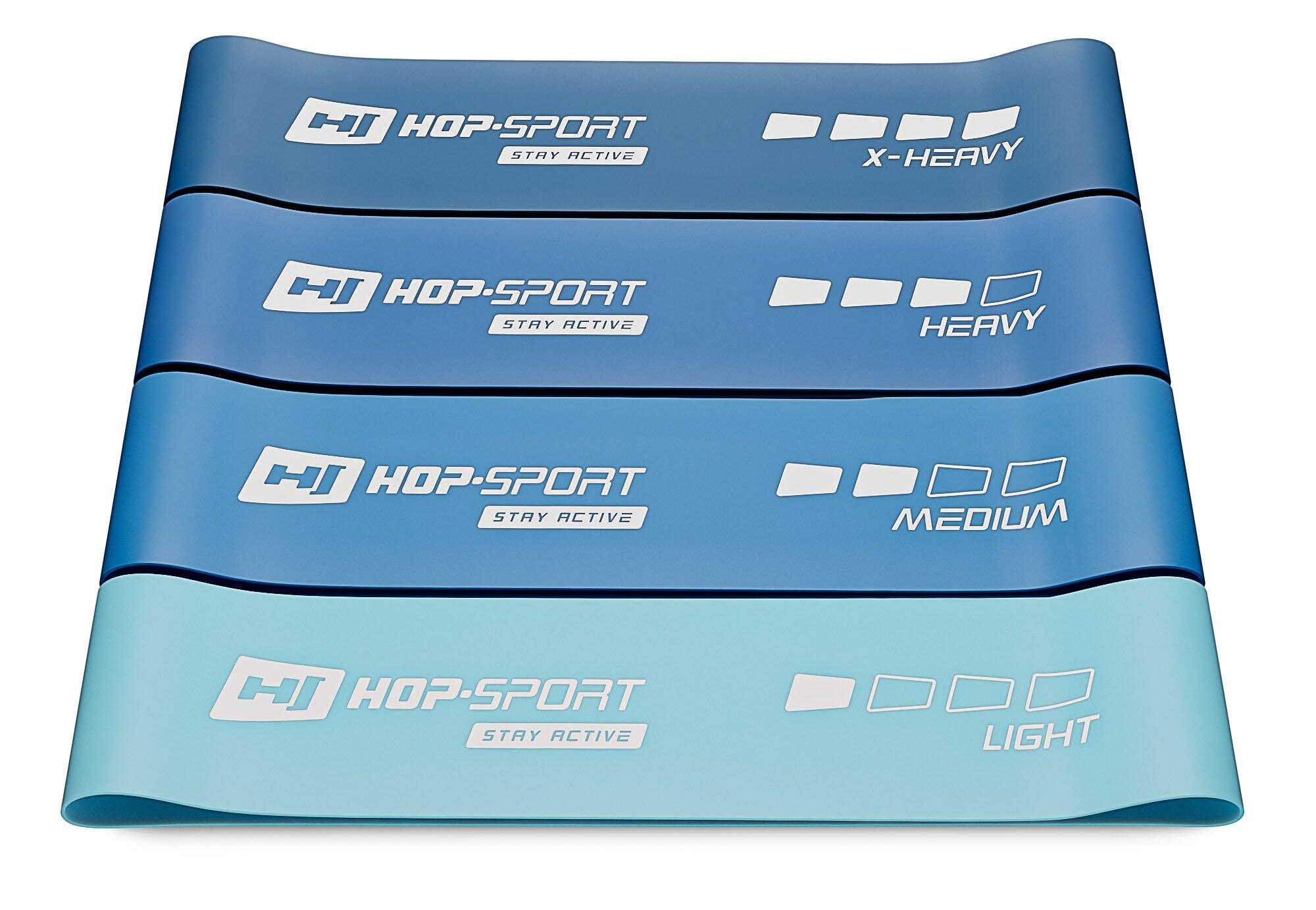 Zestaw 4 tam oporowych Hop-Sport 600x75mm nebieski