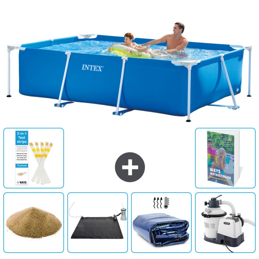 INTEX Basen ze stelażem Prostokątny - 260x160x65 cm - 7-częściowy S69