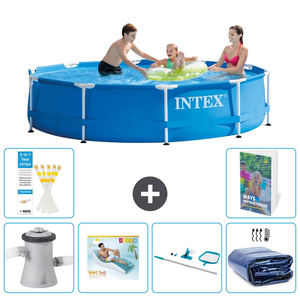 INTEX Basen ze stelażem Okrągły - 305x76 cm - 7-częściowy S270