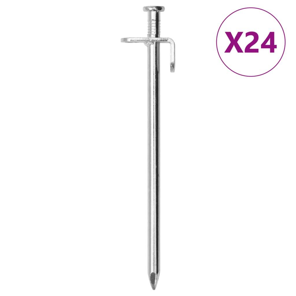 VidaXL śledzie do namiotu 24 szt. Ø 8 mm x 19,5 cm stal ocynkowana