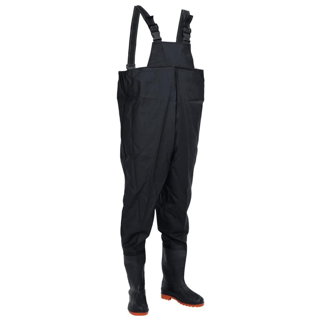 VidaXL waders z wbudowanymi butami rozmiar 38 czarny