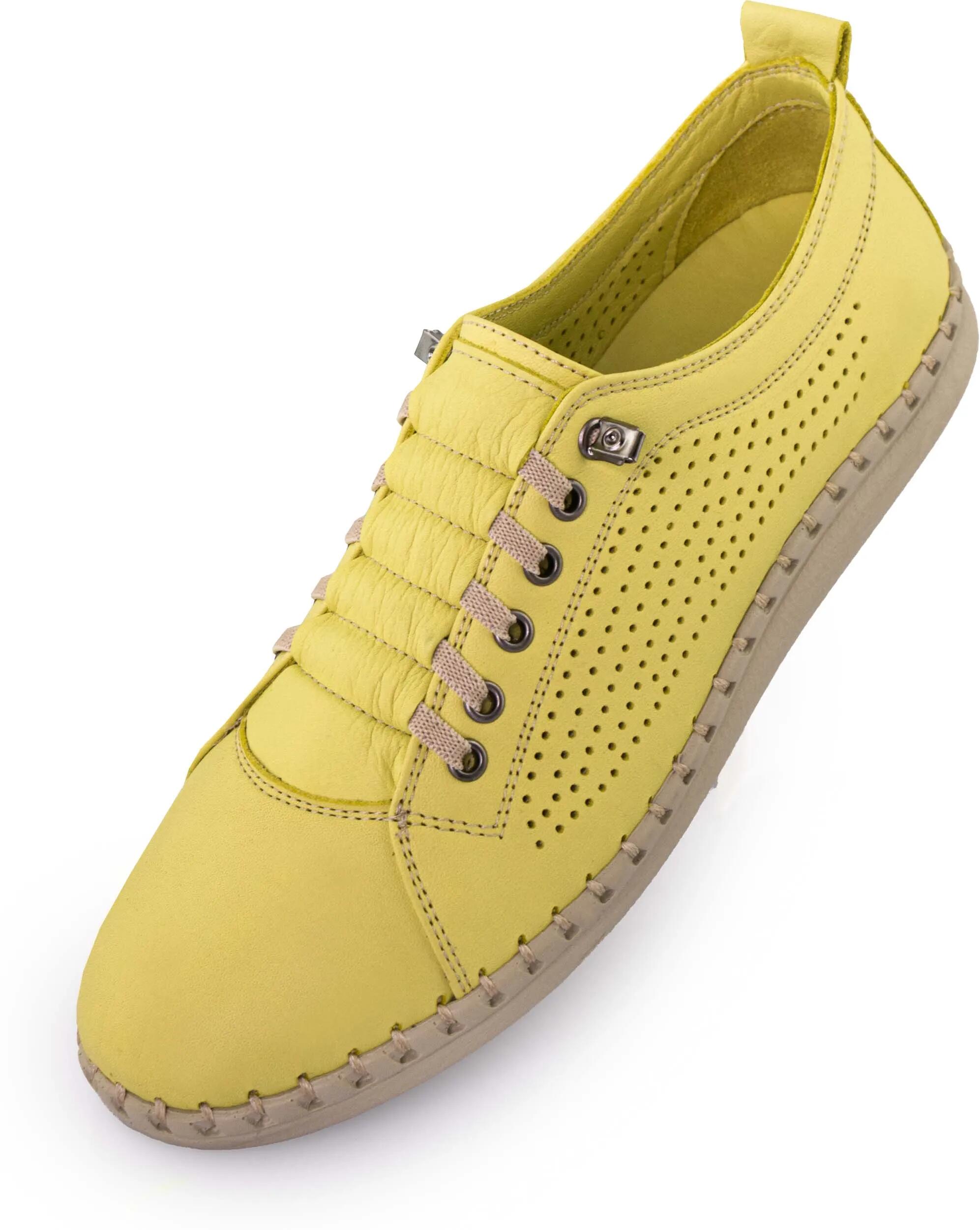 Damskie Skórzane Buty Nell Perform Słoneczna Limonkowa Zieleń