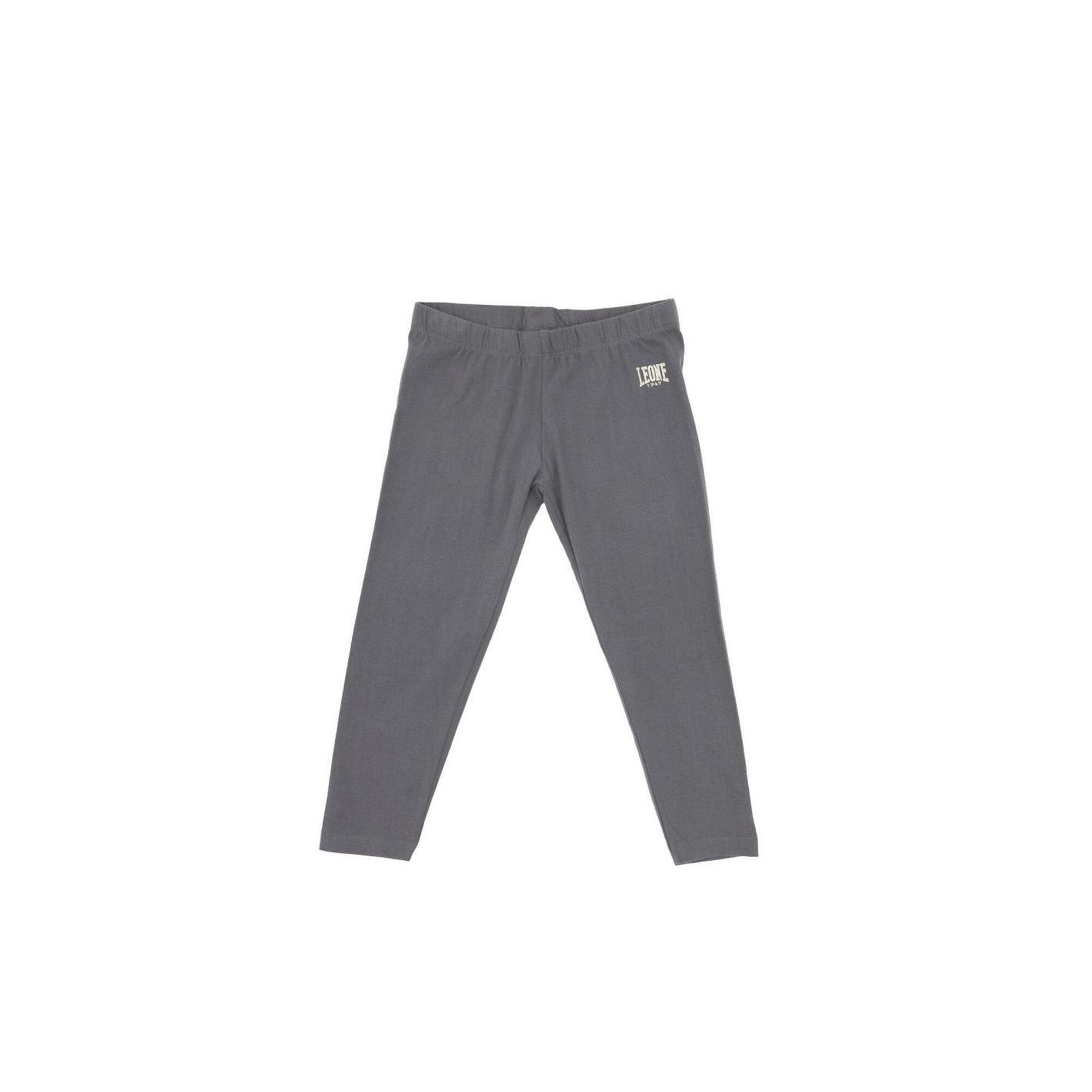 Legginsy dziewczęce basic z małym logo