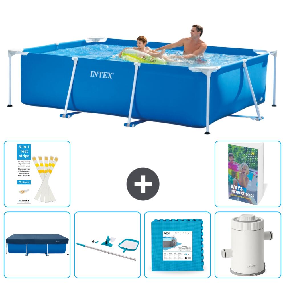 INTEX Basen ze stelażem Prostokątny - 260x160x65 cm - 7-częściowy S17