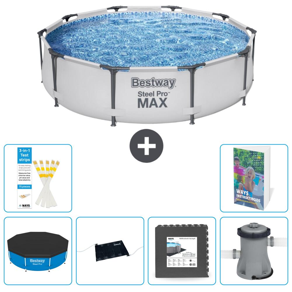 BESTWAY Basen Steel Pro MAX Okrągły - 305x76 cm - 7-częściowy S21