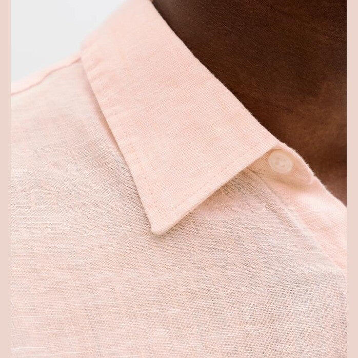 Koszula Jack & Jones Lawrence Linen LS różowa