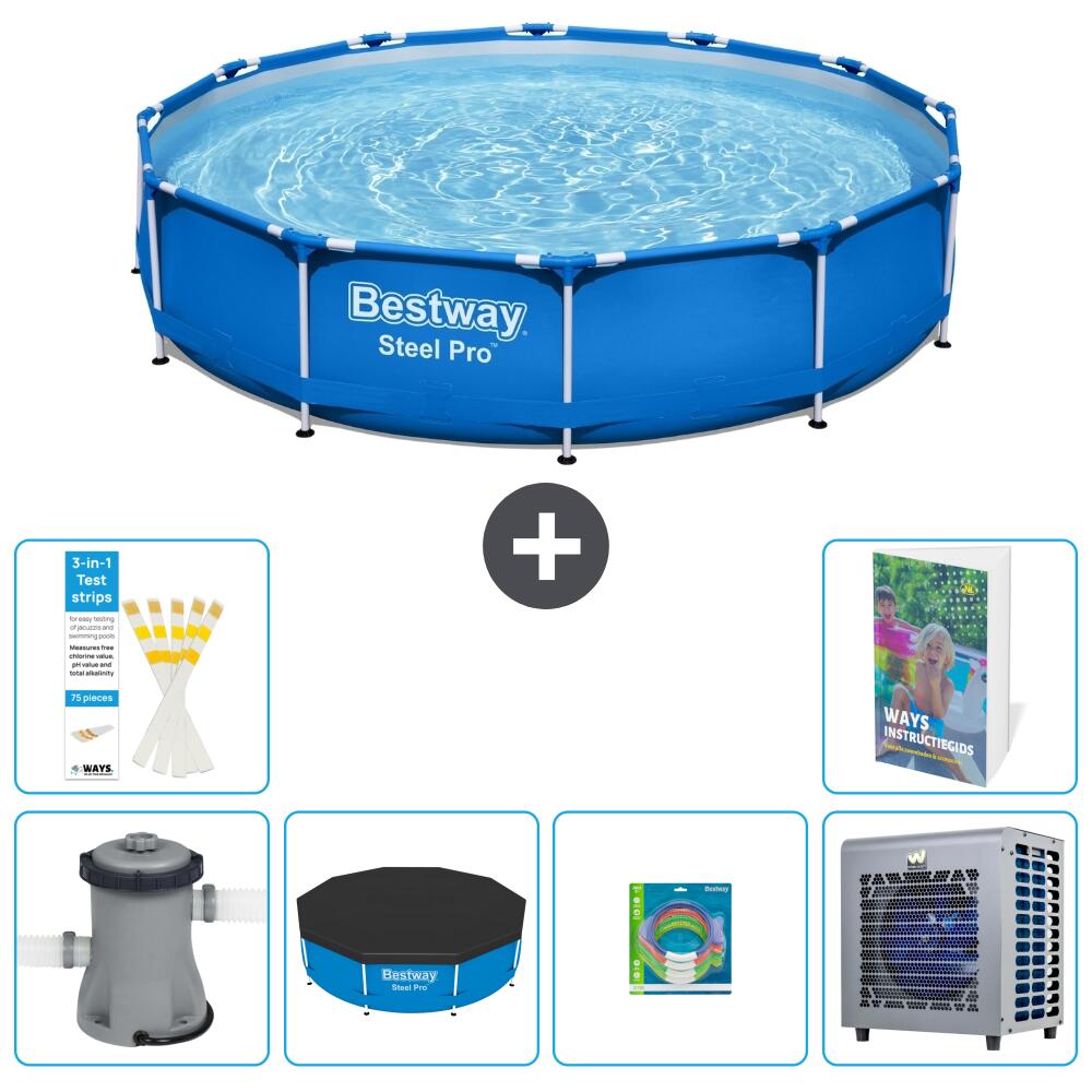 BESTWAY Basen Steel Pro Okrągły - 305x76 cm - 7-częściowy S338