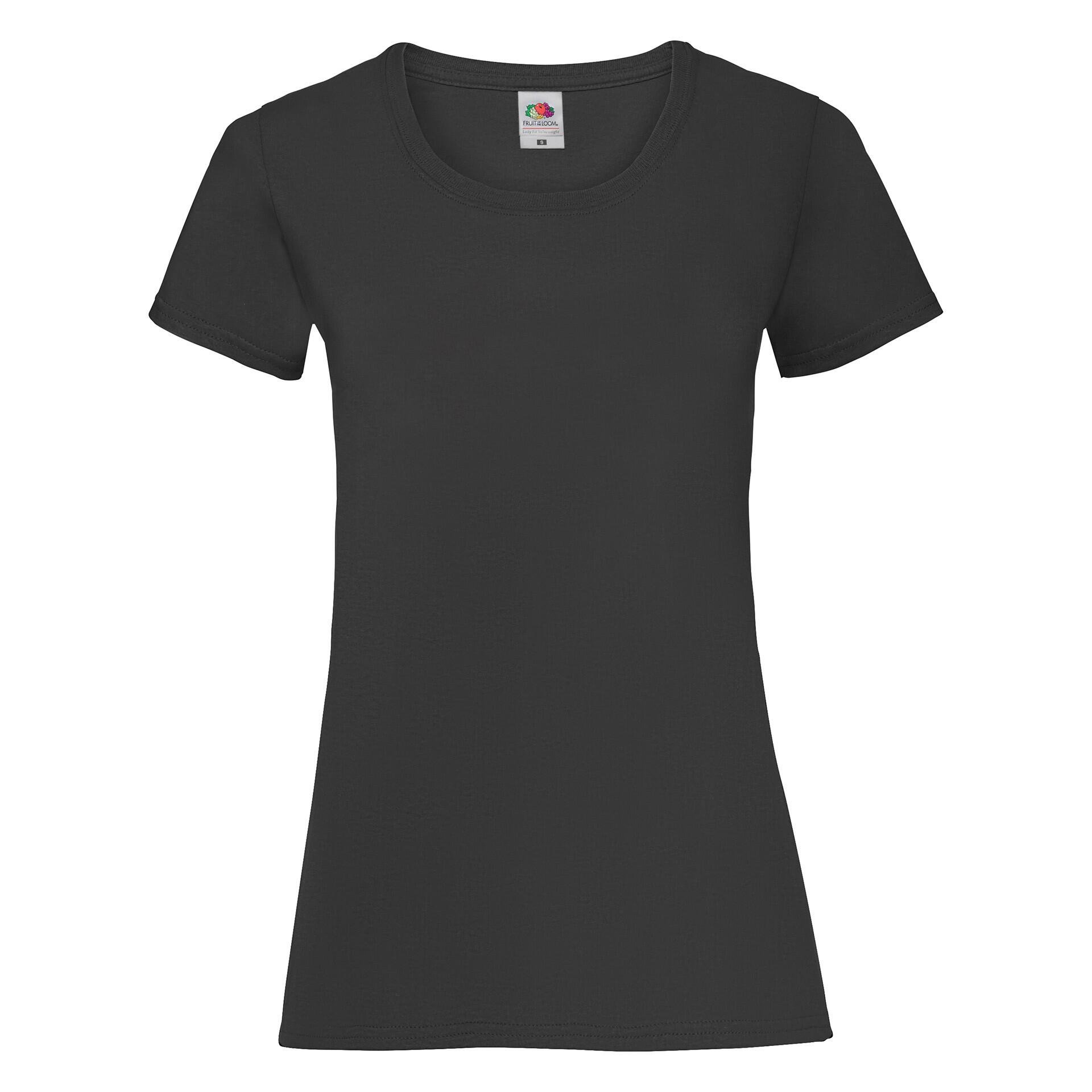 T-shirt Fruit Of The Loom Valueweight Damski Murzyn