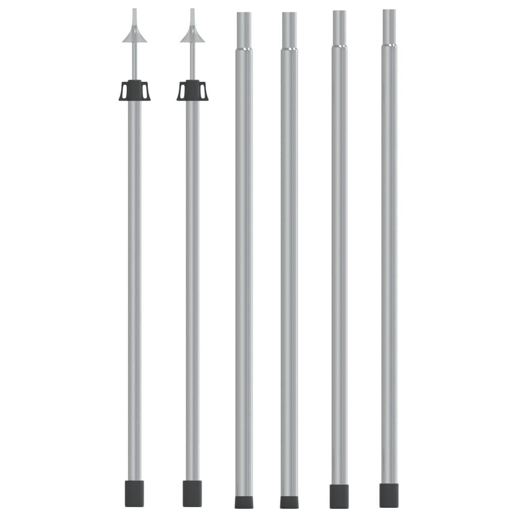 VidaXL 2 szt. teleskopowe maszty namiotowe 102-260 cm aluminium