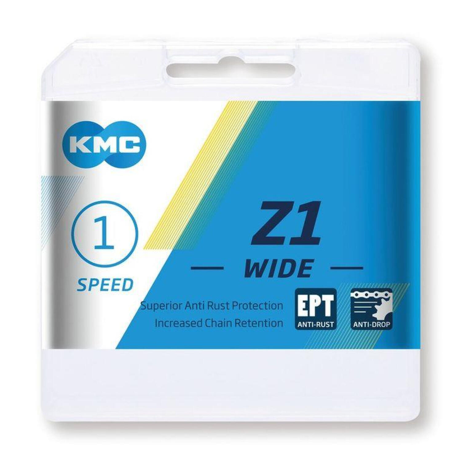 Szeroki łańcuch KMC z1 ept 1/2 x 1/8, 112L longlife