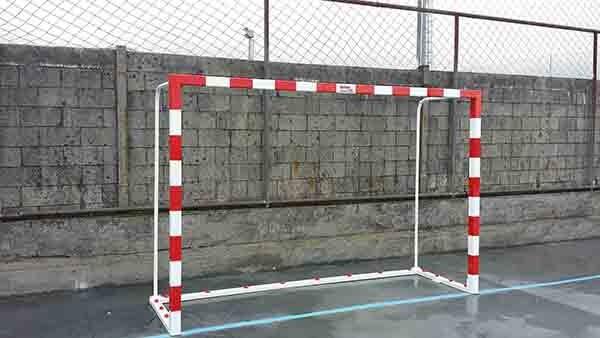 Aluminiowe bramki do futsalu, 80x80 mm, z podstawą 80x40 mm