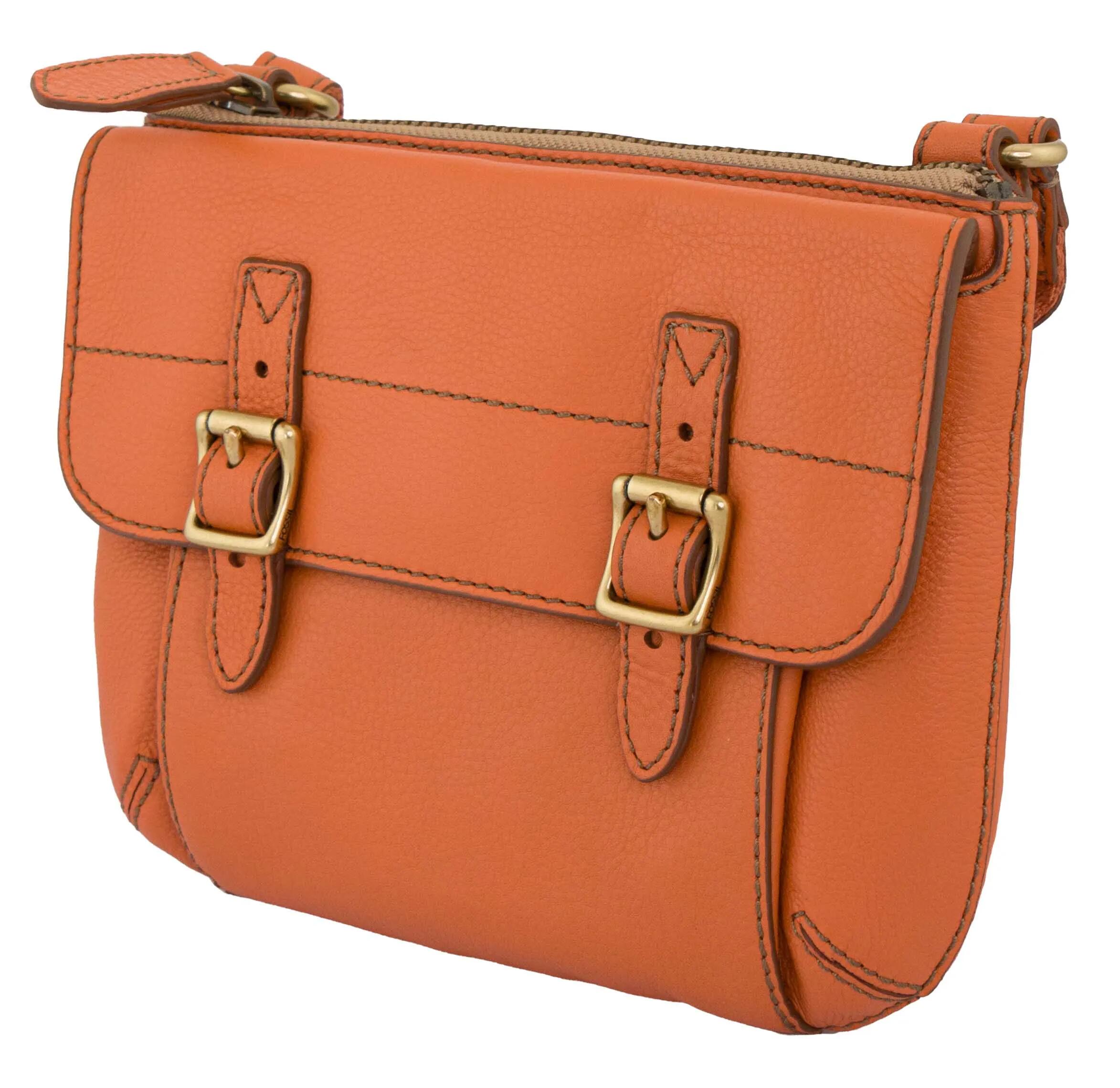 Torebka Fossilwmns Leder Shoulderbag Tate Top Jasnopomarańczowy Pomarańczowy