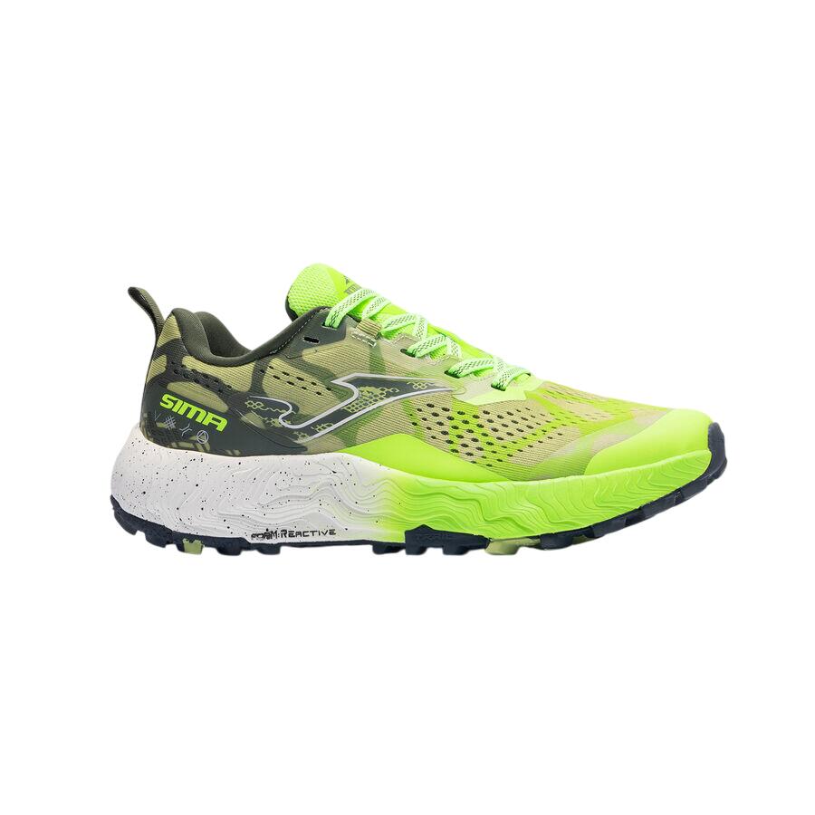 Zapatillas Trail Hombre Joma Sima 26 Verde Flúor Resistentes-TKSIMS2615