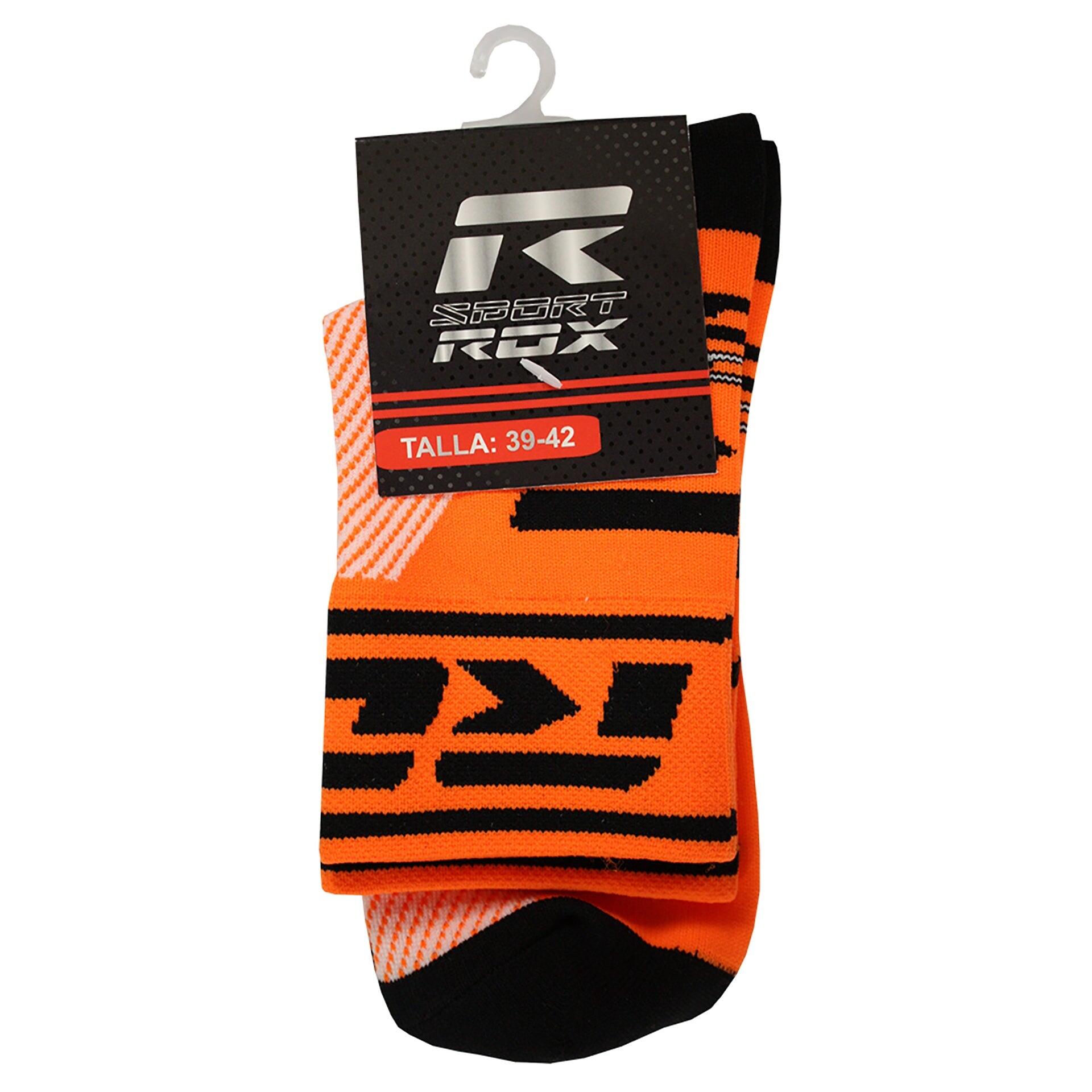 Skarpetki Rox R-running Step Medium Height Naranja Fluor 35-38