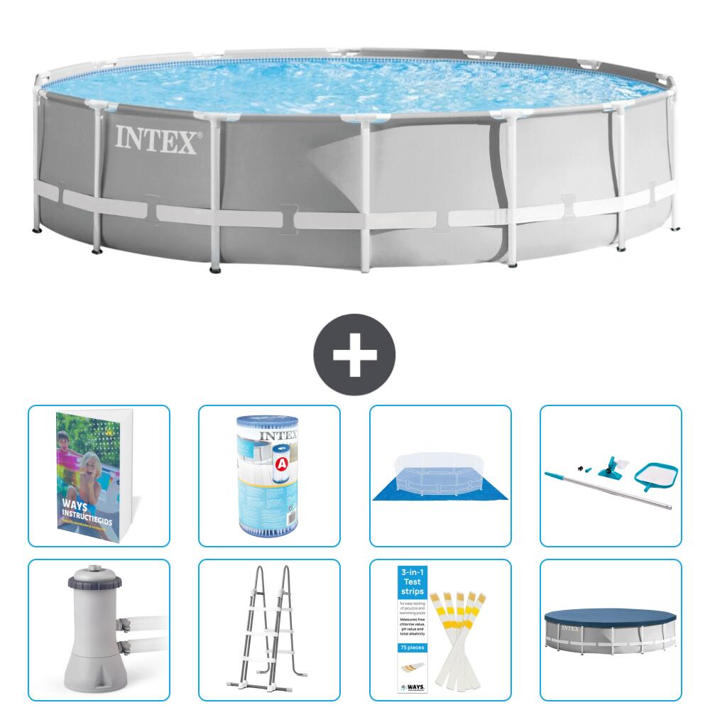 INTEX Basen Prism Frame Okrągły - 427x107 cm - 9-częściowy S542