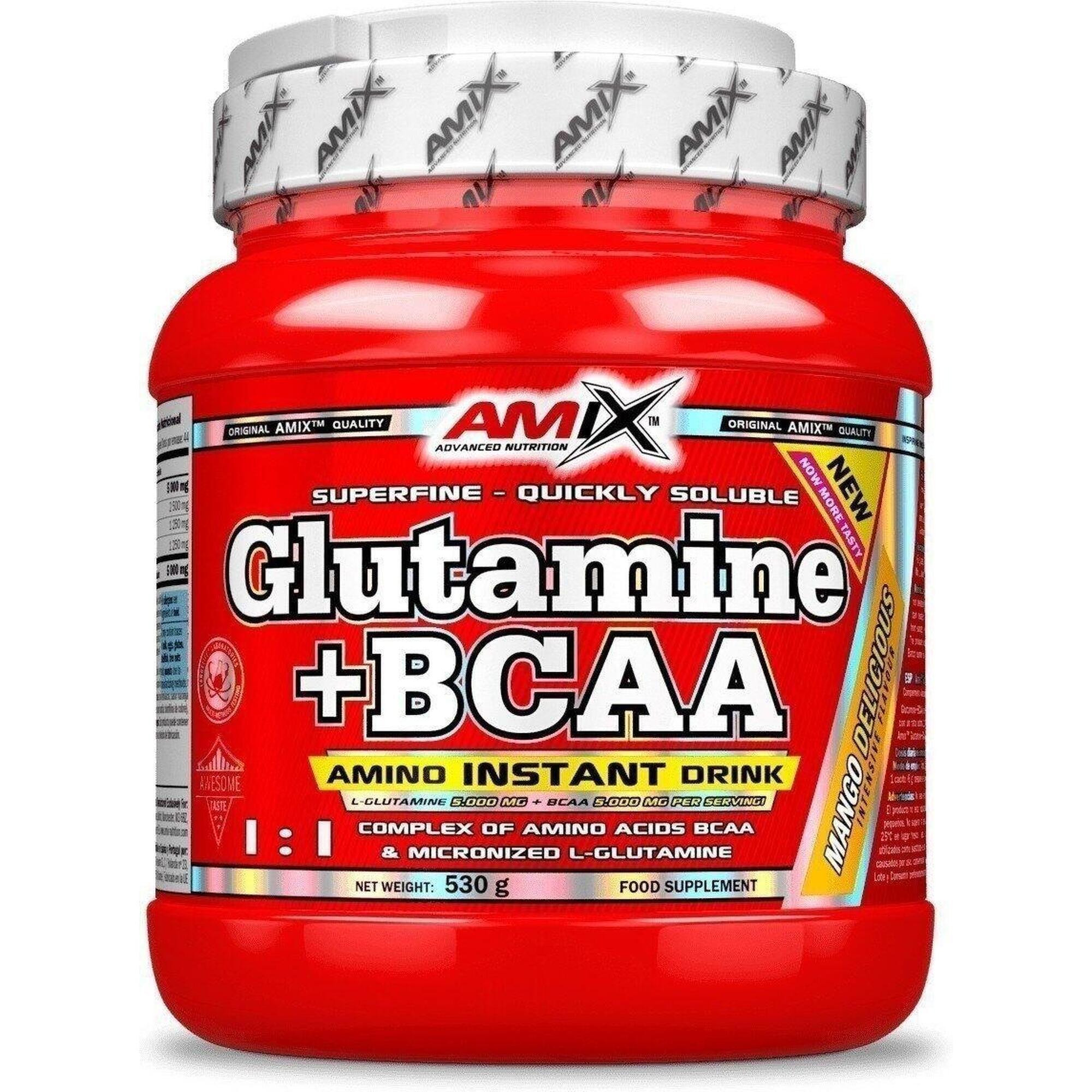 Glutamina z BCAA - 500 g Owoce leśne Amix Nutrition