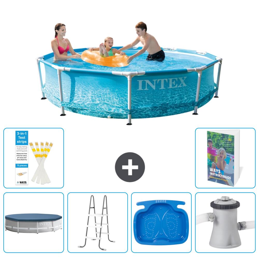 INTEX Basen ze stelażem Okrągły - 305x76 cm - 7-częściowy S140
