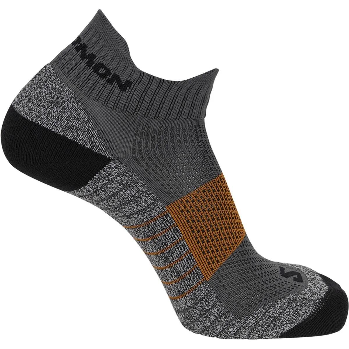 Skarpetki Salomon unisex Aero Ankle Dx+sx 1p Ebony/Scarlet Ibis/black Grey