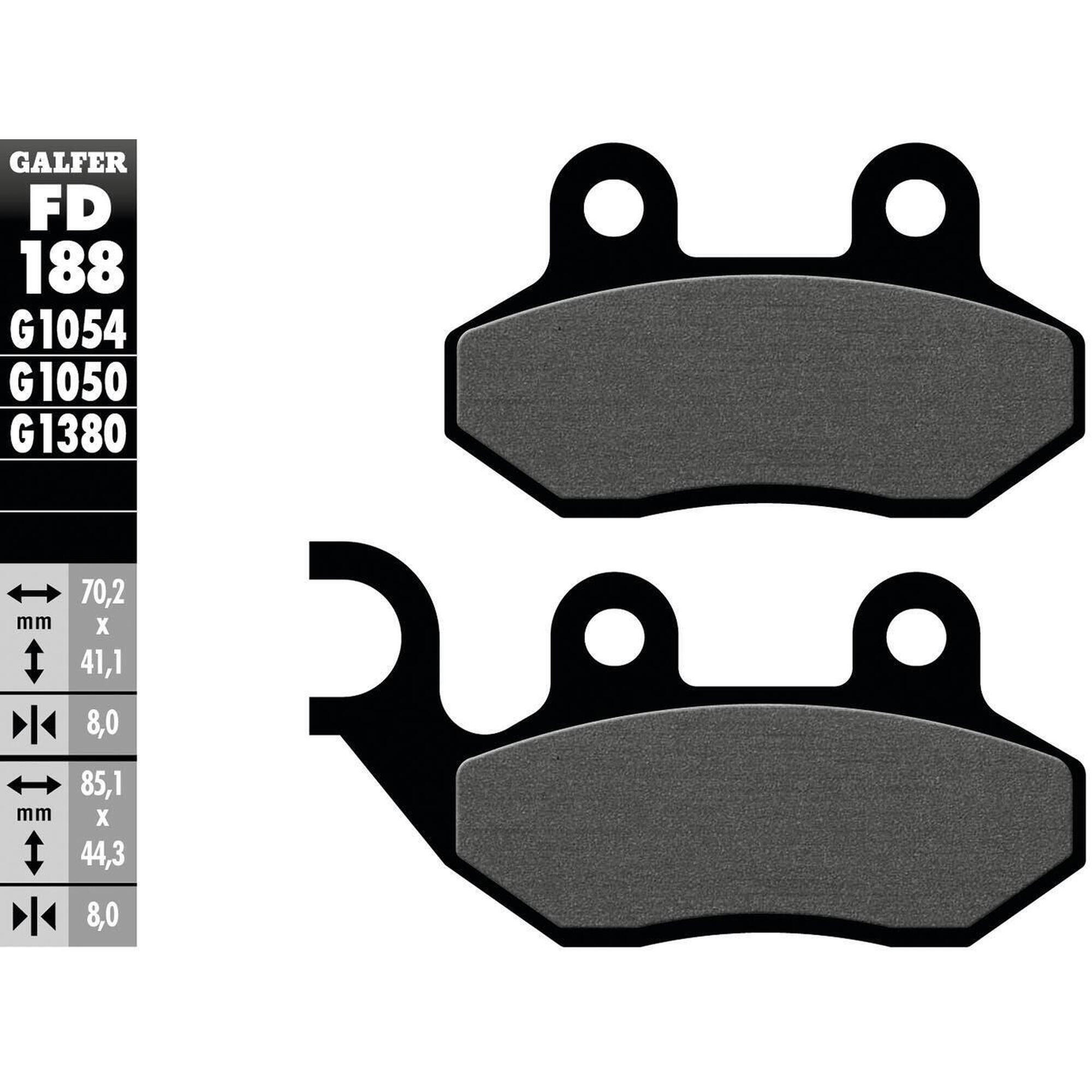 Klocki hamulcowe Galfer FD188 G1054 z materiału organicznego