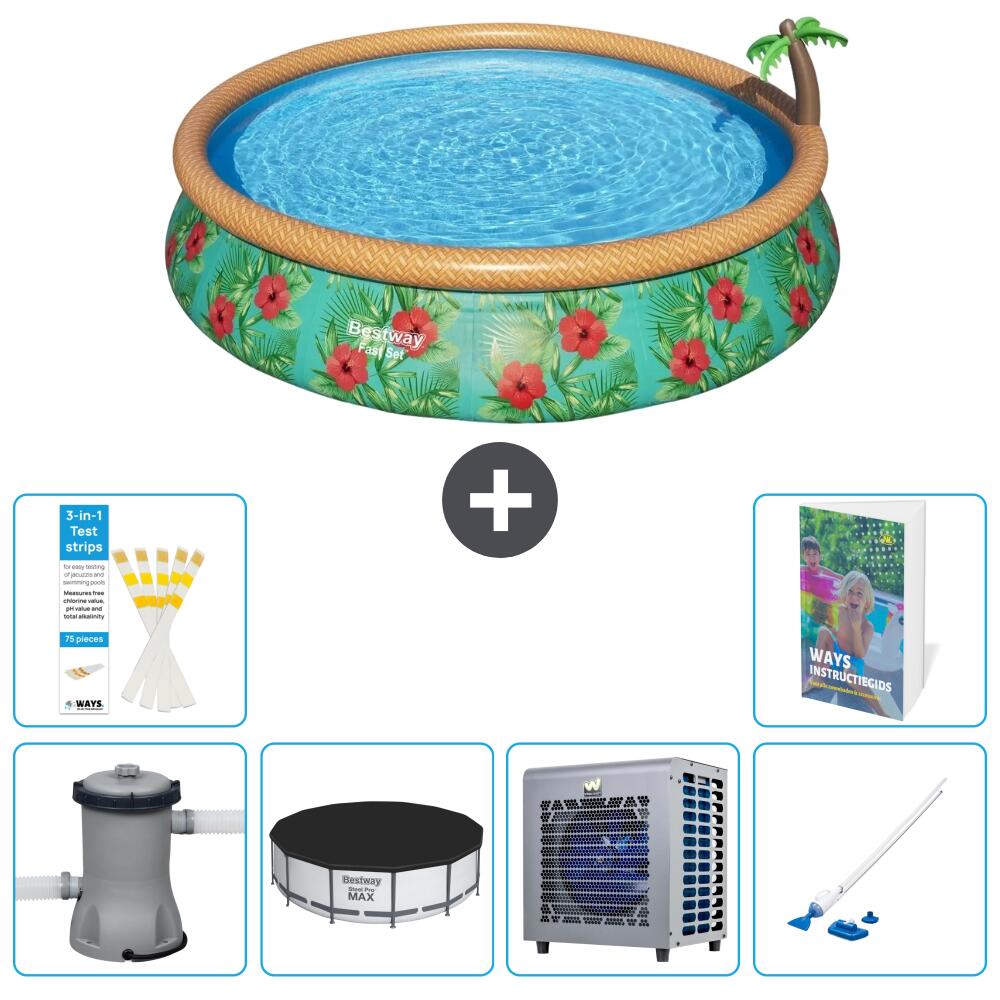 BESTWAY Basen Fast Set Okrągły - 457x84 cm - 7-częściowy S199