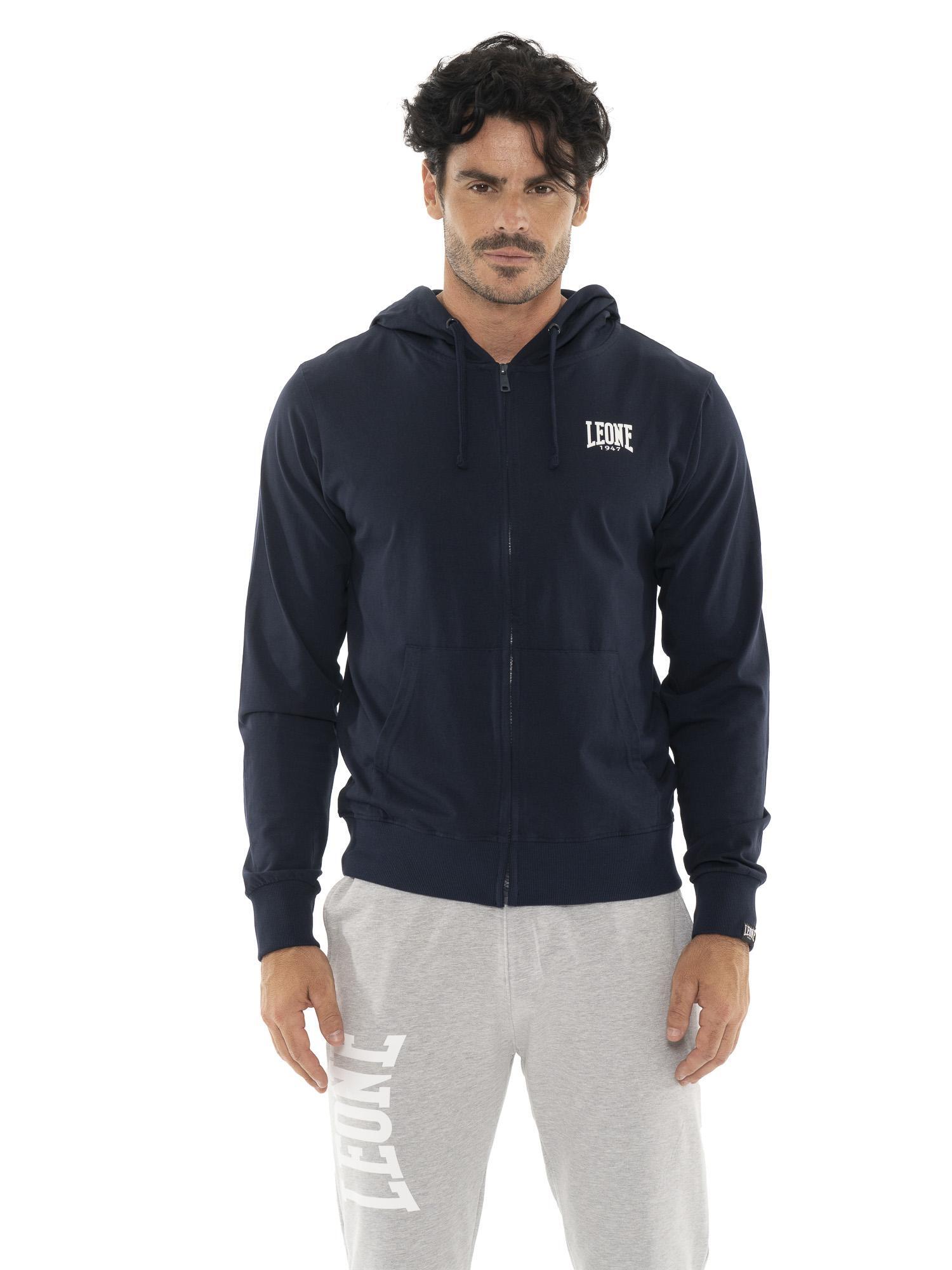 Leone Sporty Bluzy z kapturem zapinane na zamek dla mężczyzn